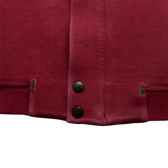 Nike Jacket Mens Size L Tech Varsity Bomber 3MM Full Zip Buttons Red - Picture 5 of 9